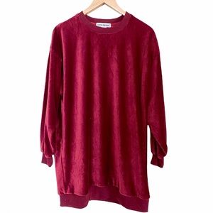 Cotton Emporium Red Long Sleeve Dress Womens Size Medium